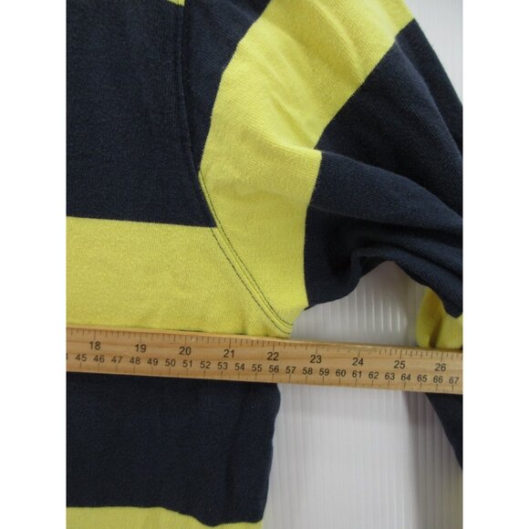 VINTAGE Snapple Rugby Polo Shirt XL Yellow Pullover Striped Preppy - Picture 6 of 12